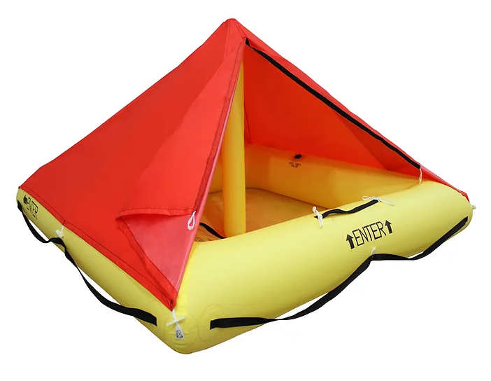 4-Man Life Raft w/Canopy-Single Tube-Marine & Private Aviation - Click Image to Close