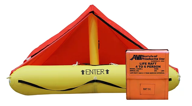 4-Man Life Raft-Standard Survival Kit-Marine & Private Aviation 4