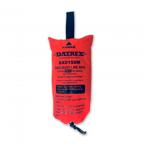 DATREX Ring Buoy Line Bag 150 ft (45 meters) SOLAS High Drop - Click Image to Close